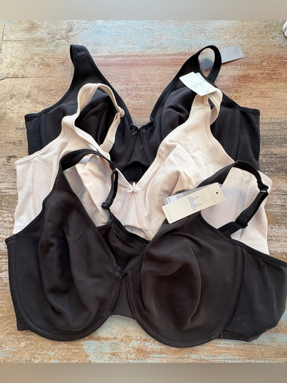 Cacique Black & Beige Full-Coverage Underwire Bra Set - NWT